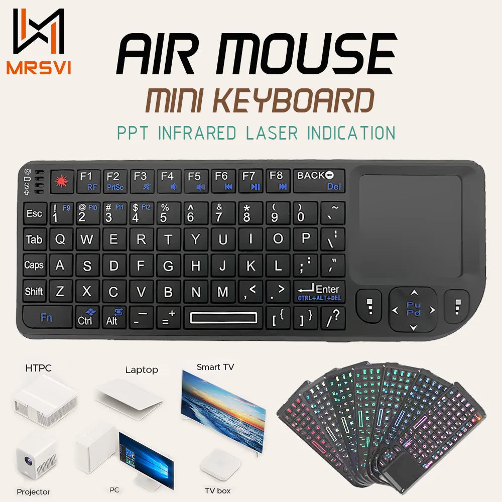 A8 Mini Wireless Keyboard With Backlit Touchpad Air Mouse