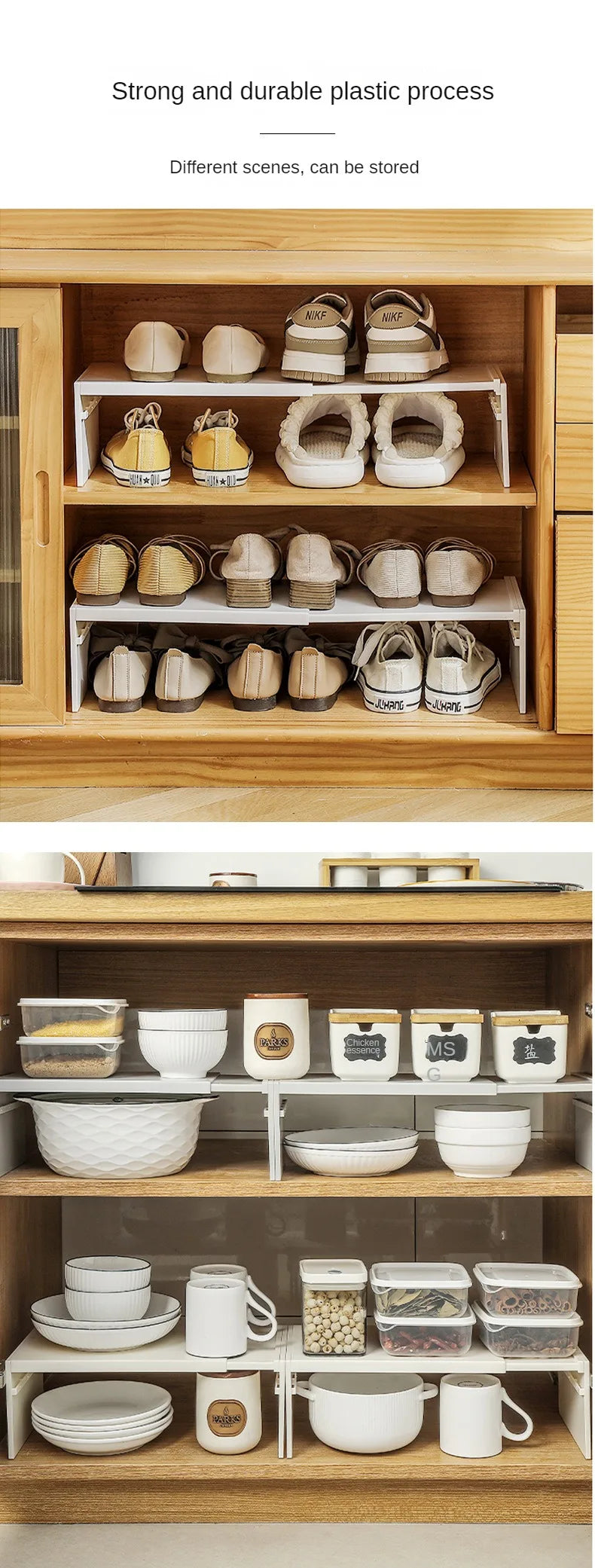 Kitchen Cupboard Organizer Retractable Cabinet Shelf Seasoning Bottle Spice Rack Dish Shelf Kitchen Accessories Storage Rack