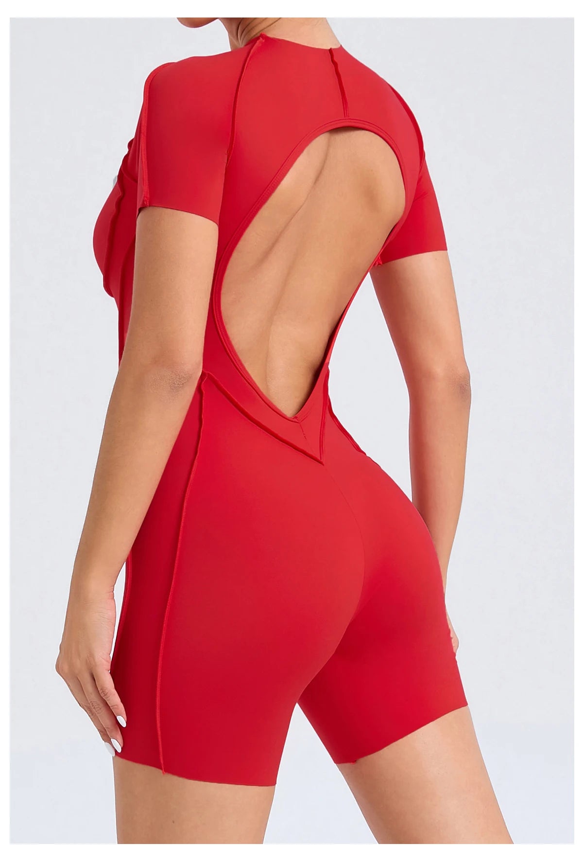 Short Jumpsuit Gym Clothes For Women Sportswear Fitness Overalls Backless Scrunch Booty Yoga Suit Sports Set Outfit - Smarsty