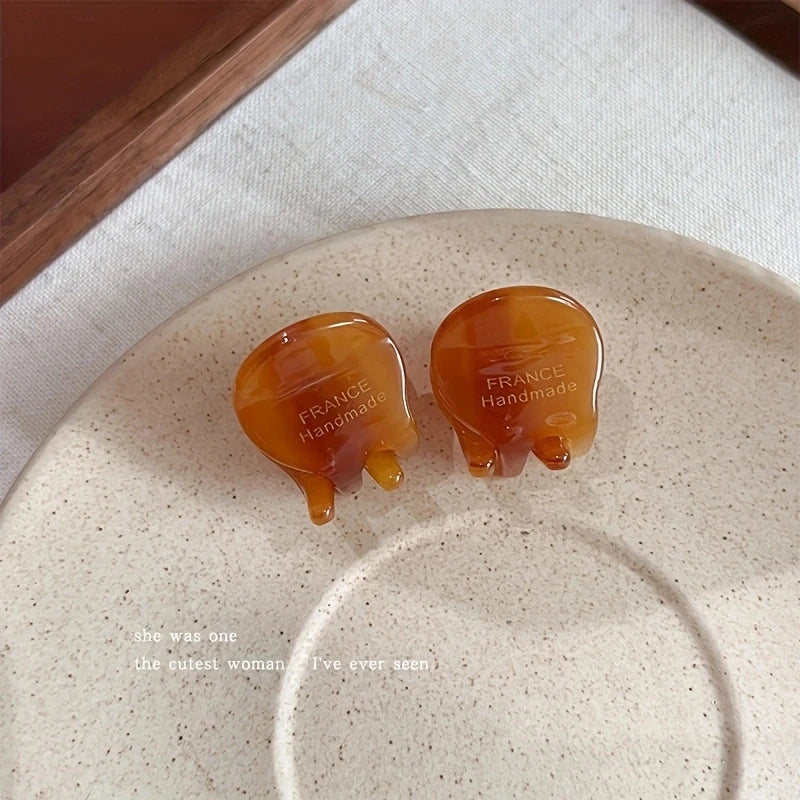 Mini Acetate Hair Claw Set Small Cute Elegant Secure Grip - Smarsty
