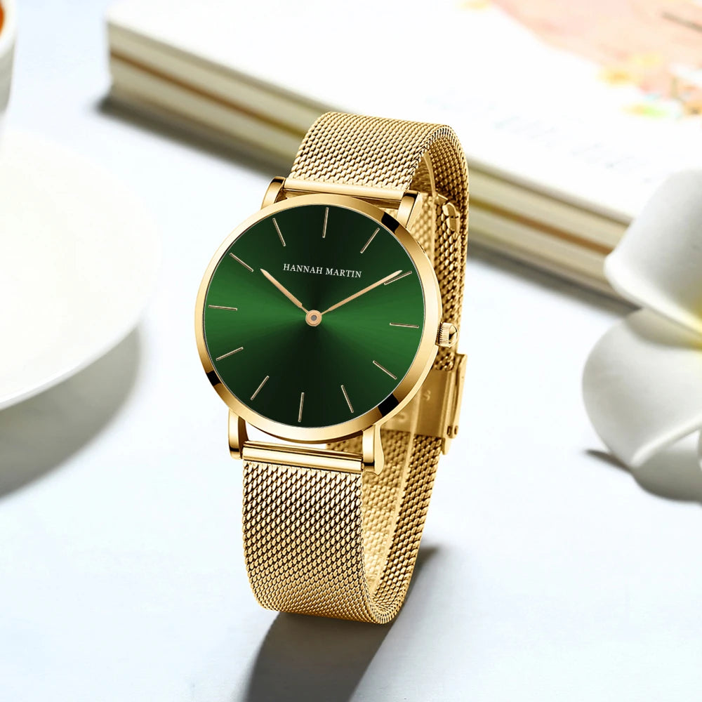Rose Gold Women's Bracelet Watch with Japan Quartz Movement - Smarsty