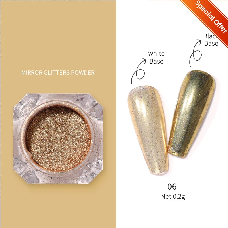 Aurora Pearl White Nail Glitter Powder for Stunning Designs - Smarsty