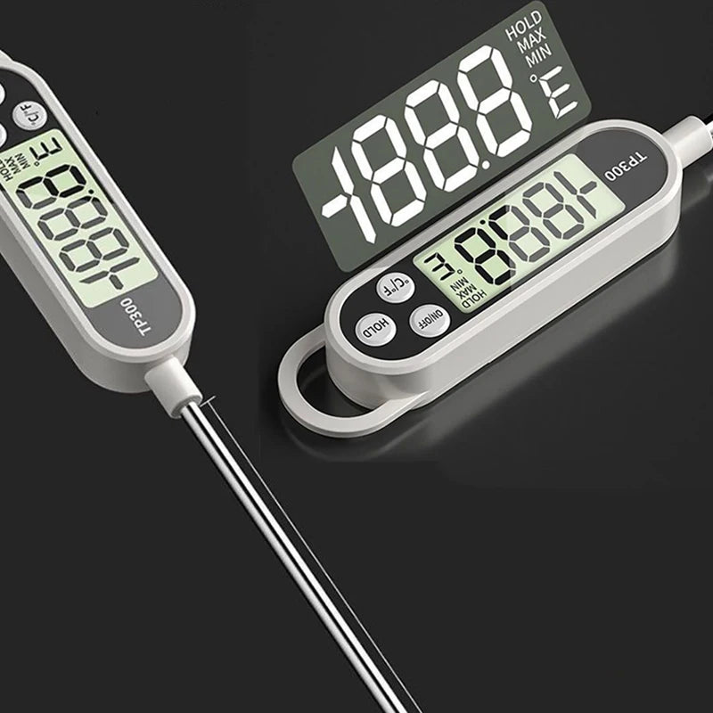 Probe Type Food Thermometer Kitchen Digital Thermometer For Meat Milk Cooking Food BBQ TP300 Electronic Temperature Gauge Tool by Smarsty