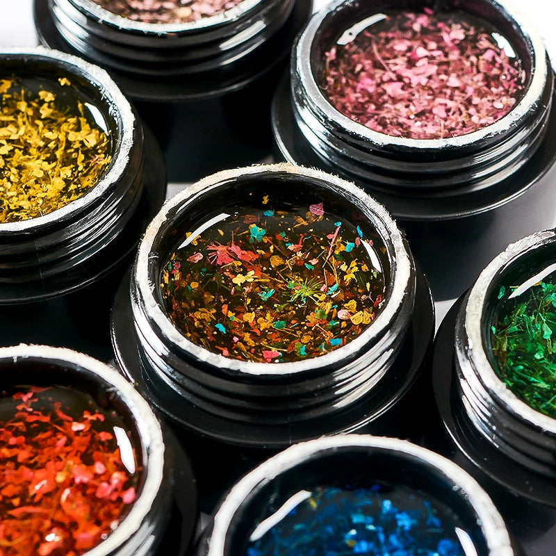 Pink Dried Flower Gel Nail Polish for Fairy Nail Art - Smarsty