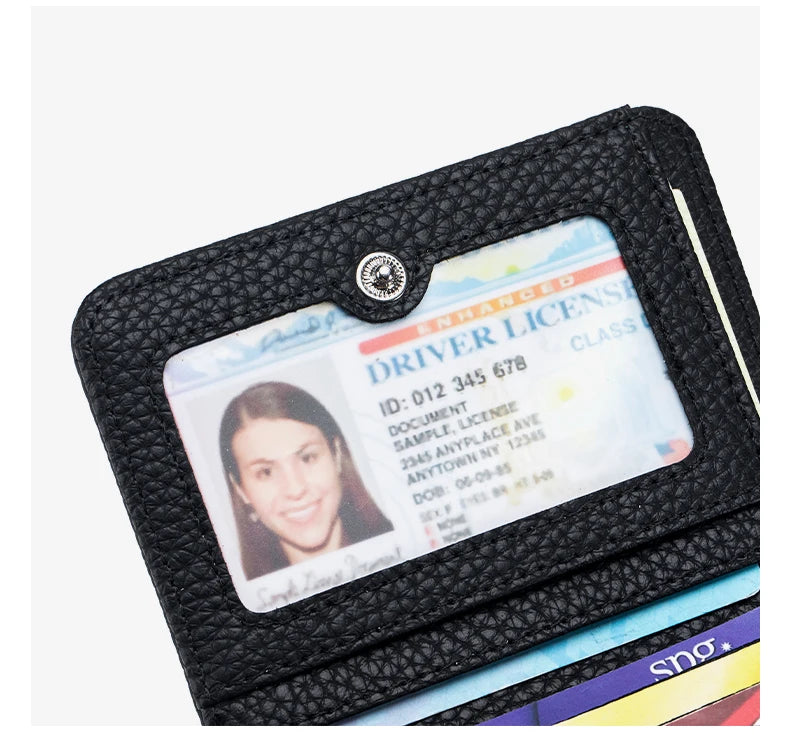 Genuine Leather Men Women Cute Short Wallet Luxury Solid Zipper Coin Purse rfid Bank Credit Card Holder Slim Small Money Bag