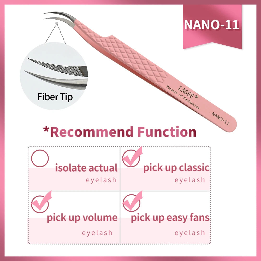 LAGEE Precision Lash Extension Tweezer with Nano Technology - Smarsty