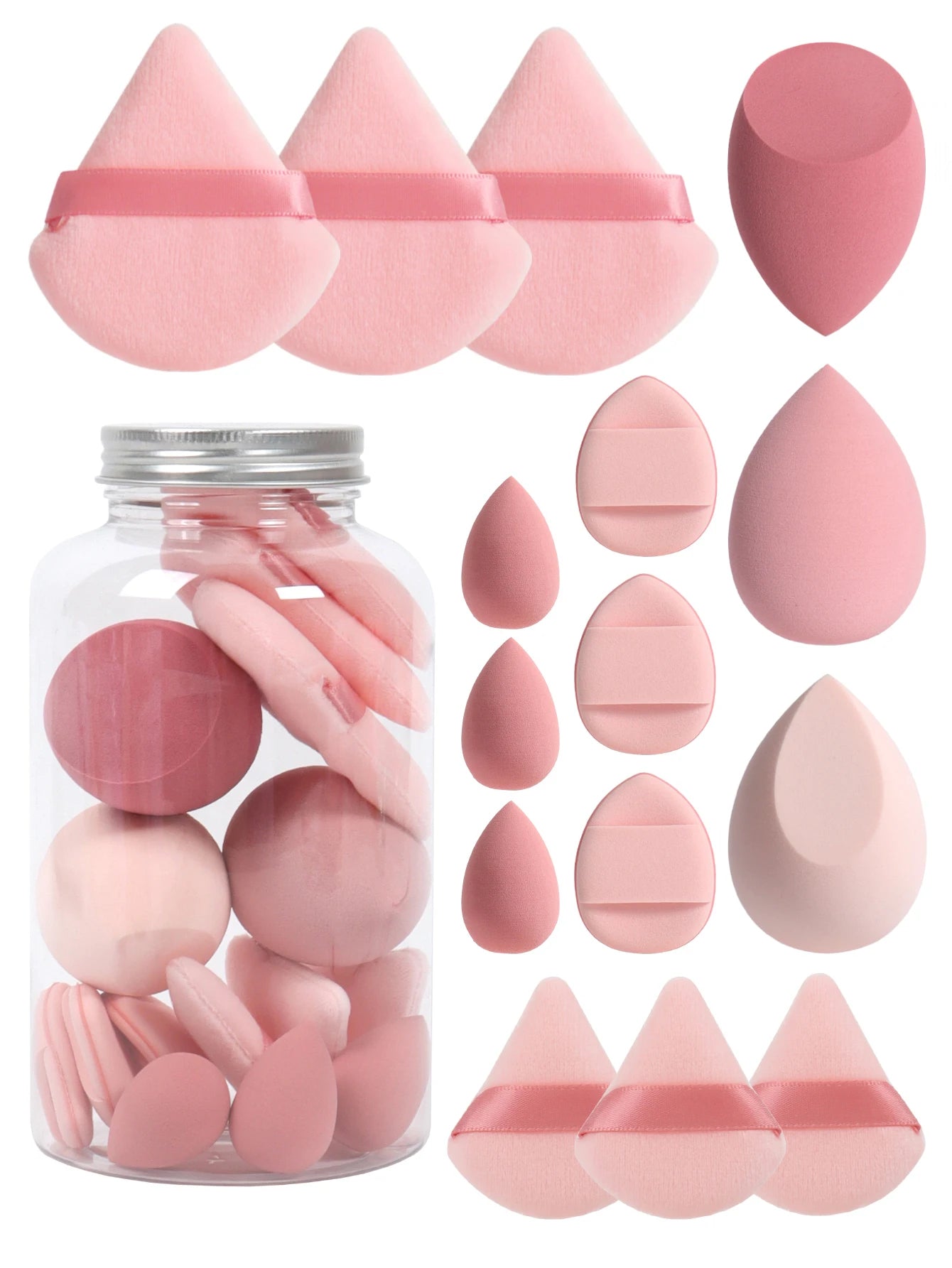 Spring Cosmetic Puff Set with Mini Makeup Eggs and Cushions - Smarsty