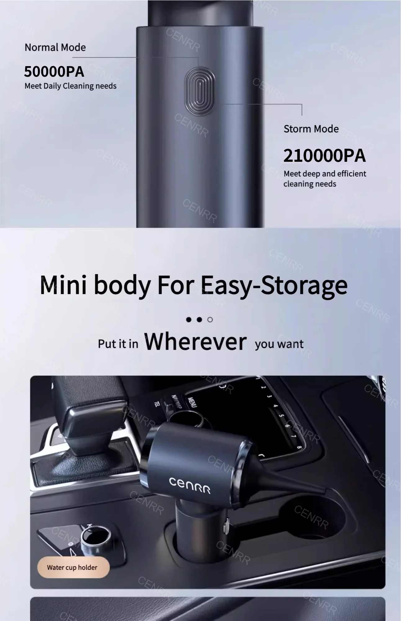 Cordless Car Vacuum Cleaner Portable Handheld Rechargeable - Smarsty