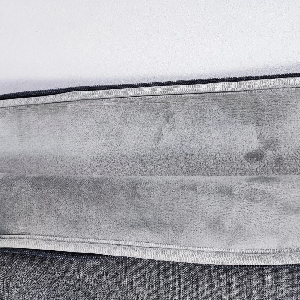 Denim Laptop Sleeve With Padded Inner Compartment Zipper