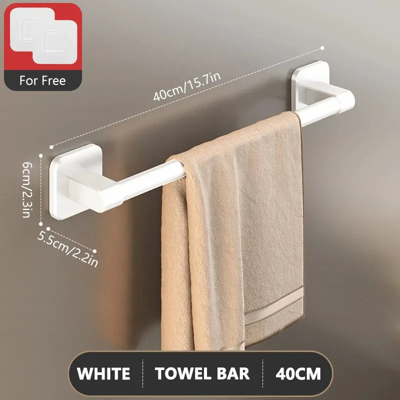 Non Perforated Suction Cup Towel Rack for Bathroom Storage - Smarsty