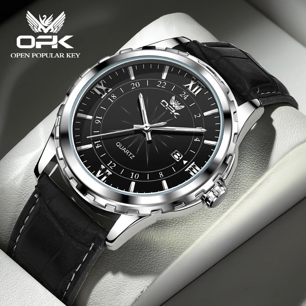 OPK Steel Belt Dual Calendar Men's Quartz Watch - Smarsty