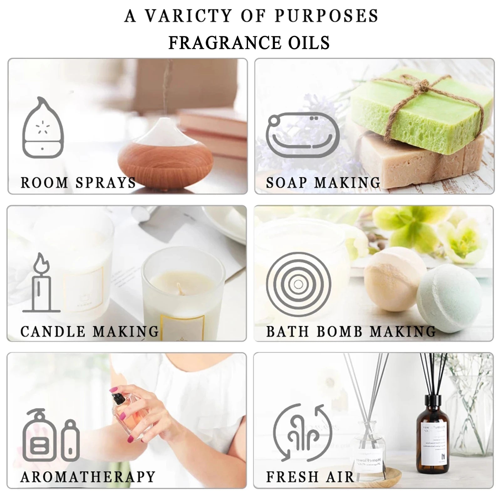 PHATOIL Pure Essential Oils for Diffusers Natural Aroma - Smarsty