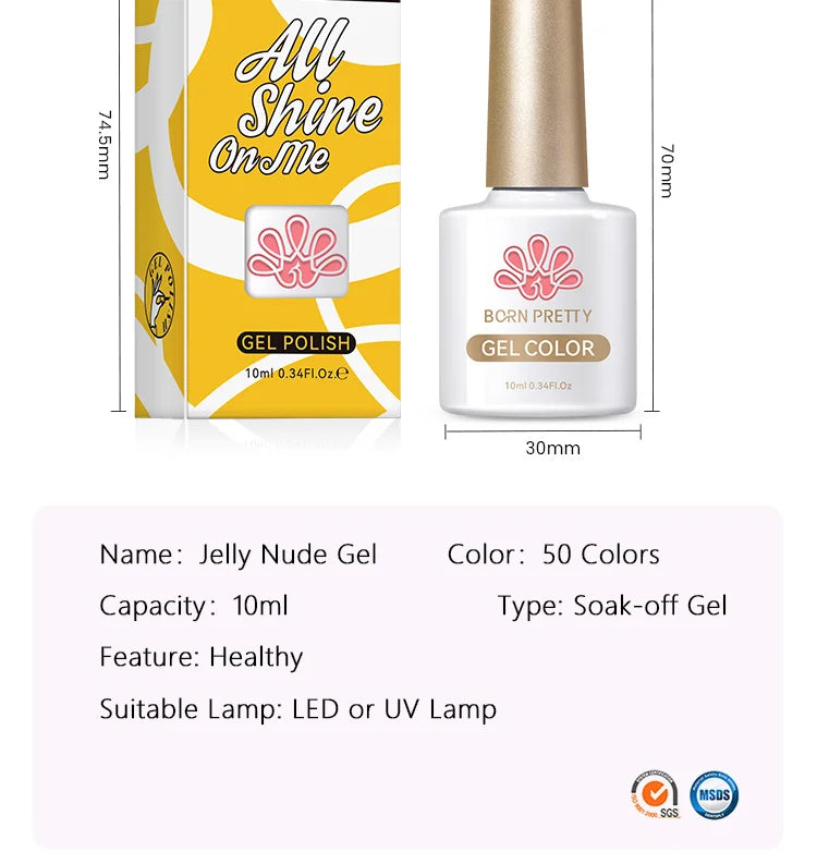 Born Pretty 10ml Translucent Jelly Gel Polish - Smarsty