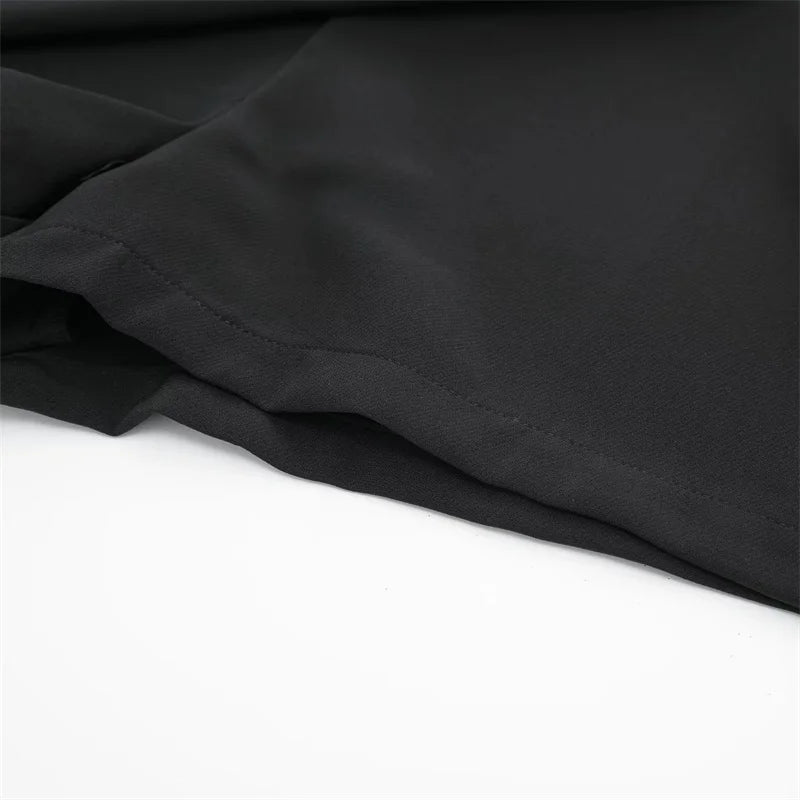 MUJER 2025 Asymmetric Skort For Women Black High Waist Mini Skirt Shorts Women Casual Bermuda Shorts Woman Summer Skirt Shorts - Smarsty