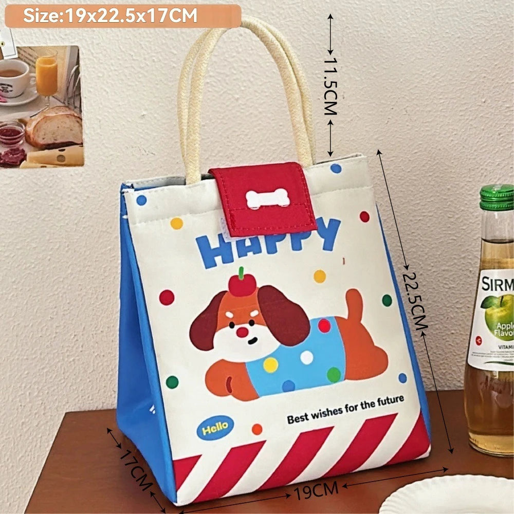 Cute Insulated Bento Bag Large Capacity Office Tote - Smarsty