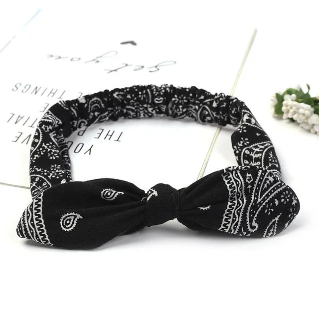 Boho Soft Elastic Headband For Women Vintage Cross Knot - Smarsty