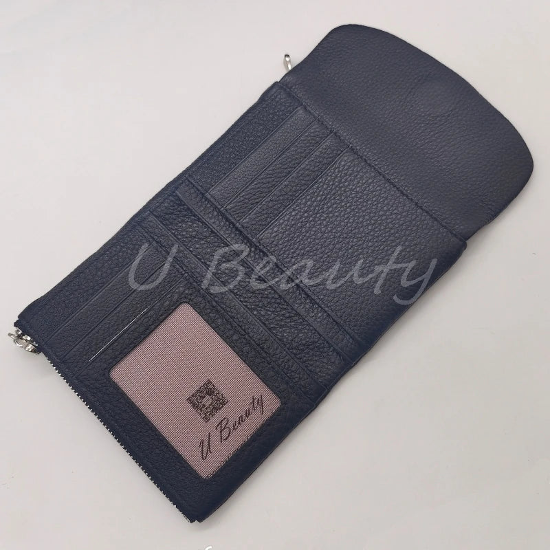 Coin Purse Genuine Cow Leather Short Wallet Trifold for Small Women's Purses Clutch Cowhide Card Holder Travel Card Wallets