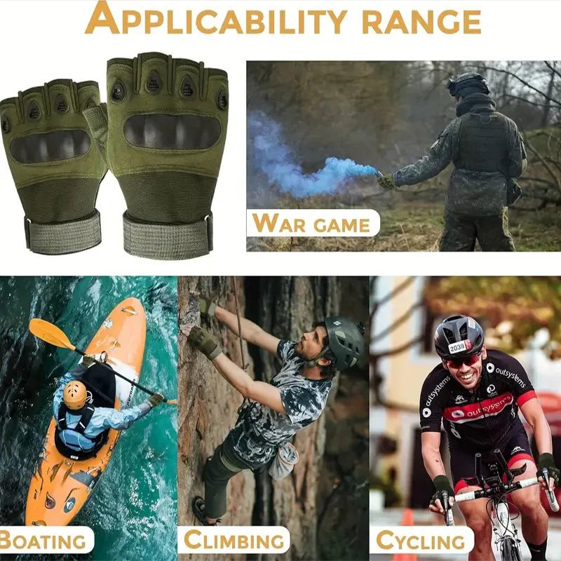 Tactical Fingerless Gloves for Men Outdoor Sports - Smarsty