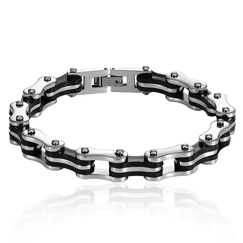 Stainless Steel Biker Chain Bracelet for Men Durable Fashion Jewelry - Smarsty