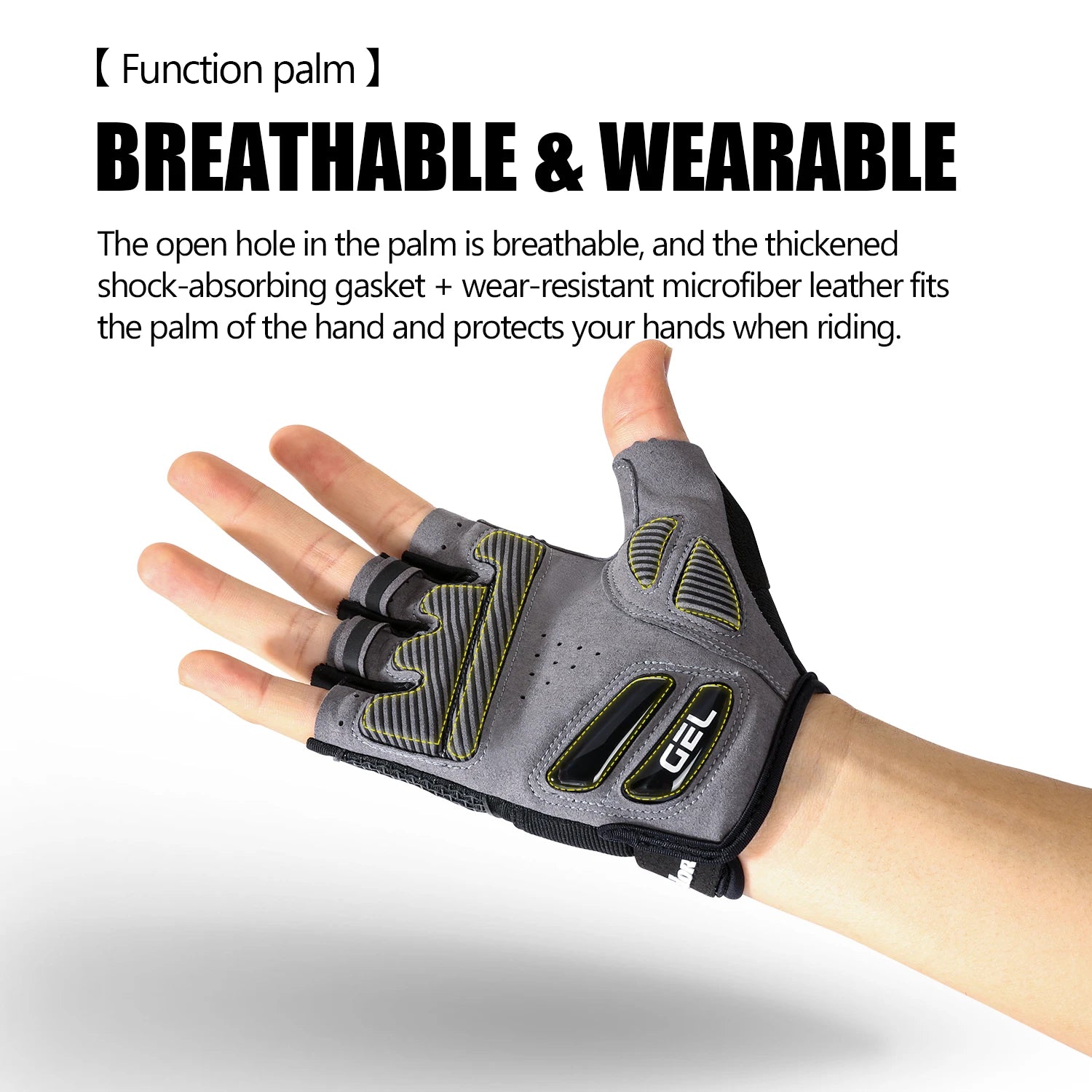 Breathable Half Finger Cycling Gloves Shock Absorption - Smarsty
