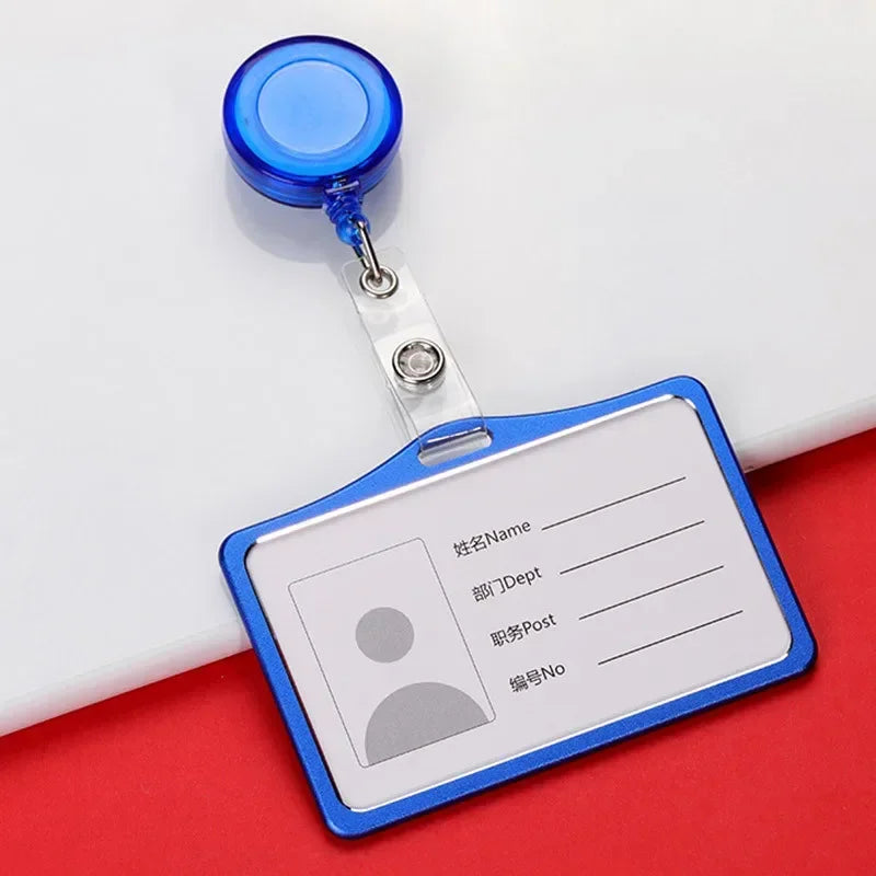 Employee Aluminium Alloy Plastic Credit Card ID Card Cover Case Work Identity Badge Card Cover Bag Women Men Work Card Holders