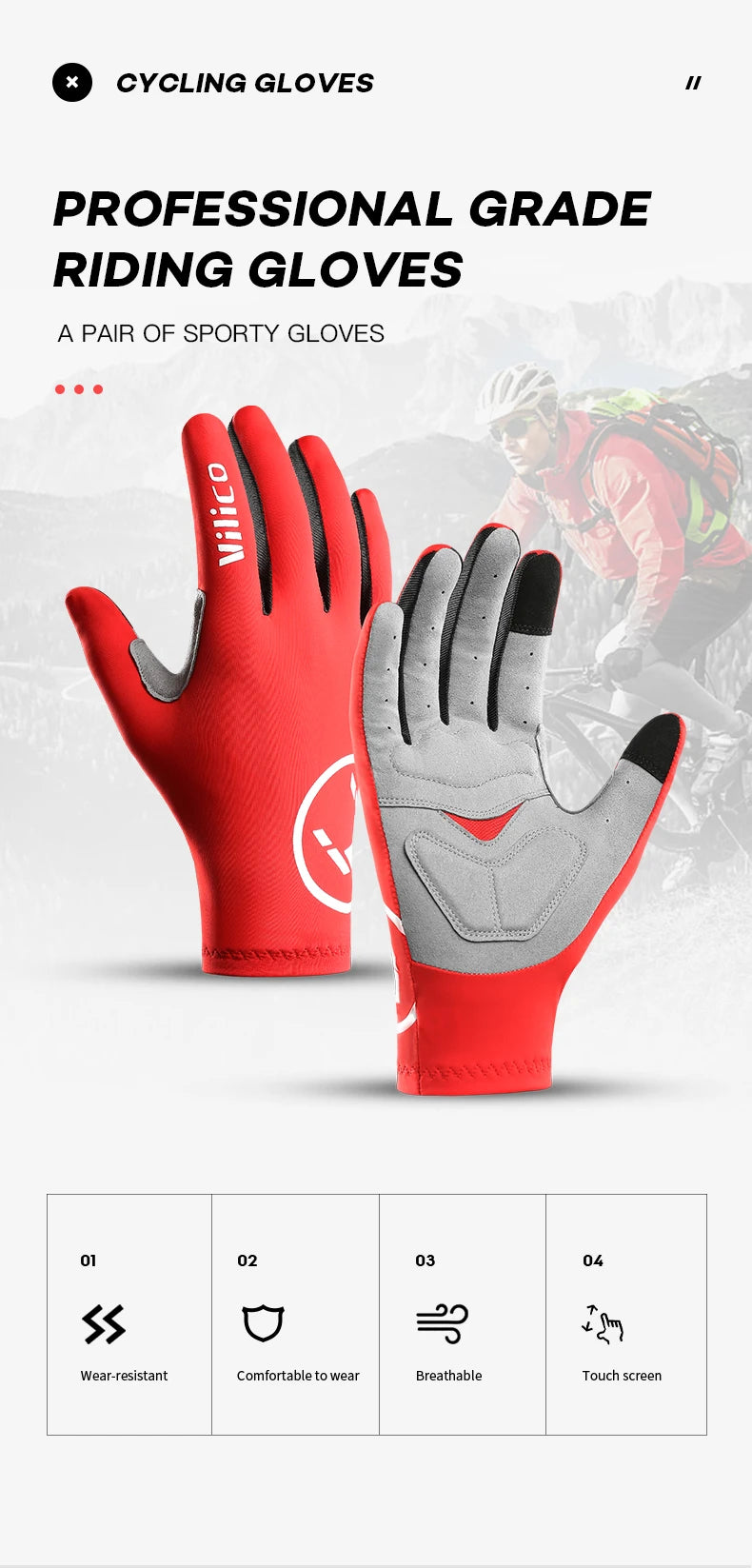 Summer Men Gloves Ice Silk Non-slip Sun Driving Glove Fishing Gloves Breathable Cycling Hiking Glove Full Finger Gloves