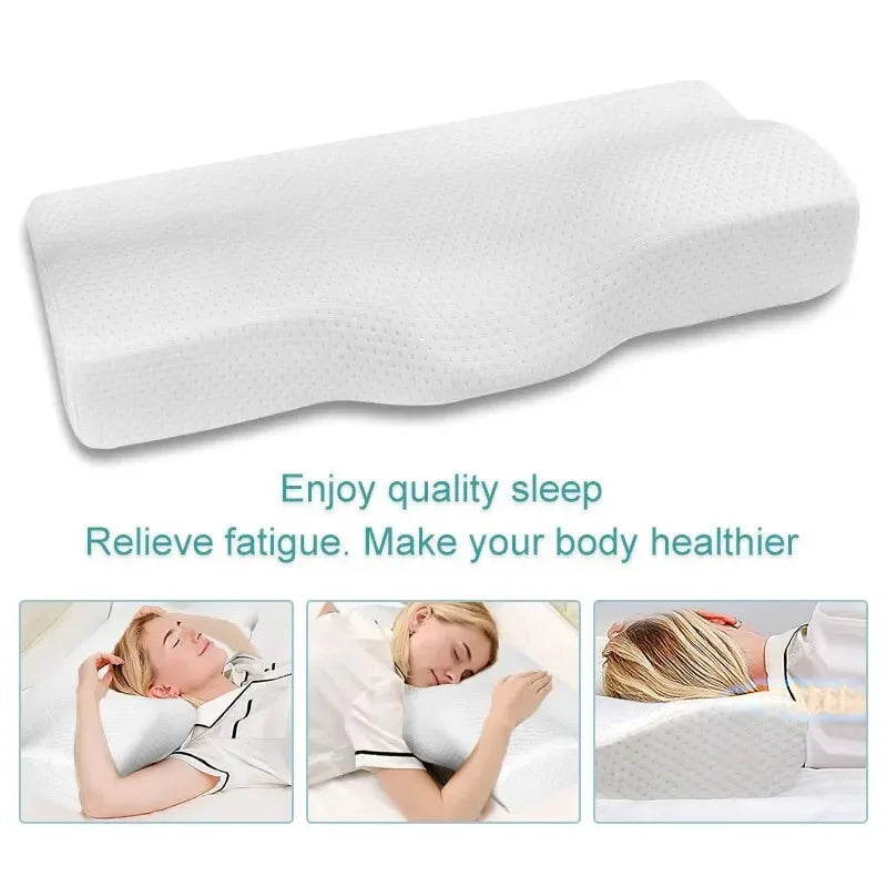 Memory Foam Orthopedic Neck Pillow for Pain Relief - Smarsty