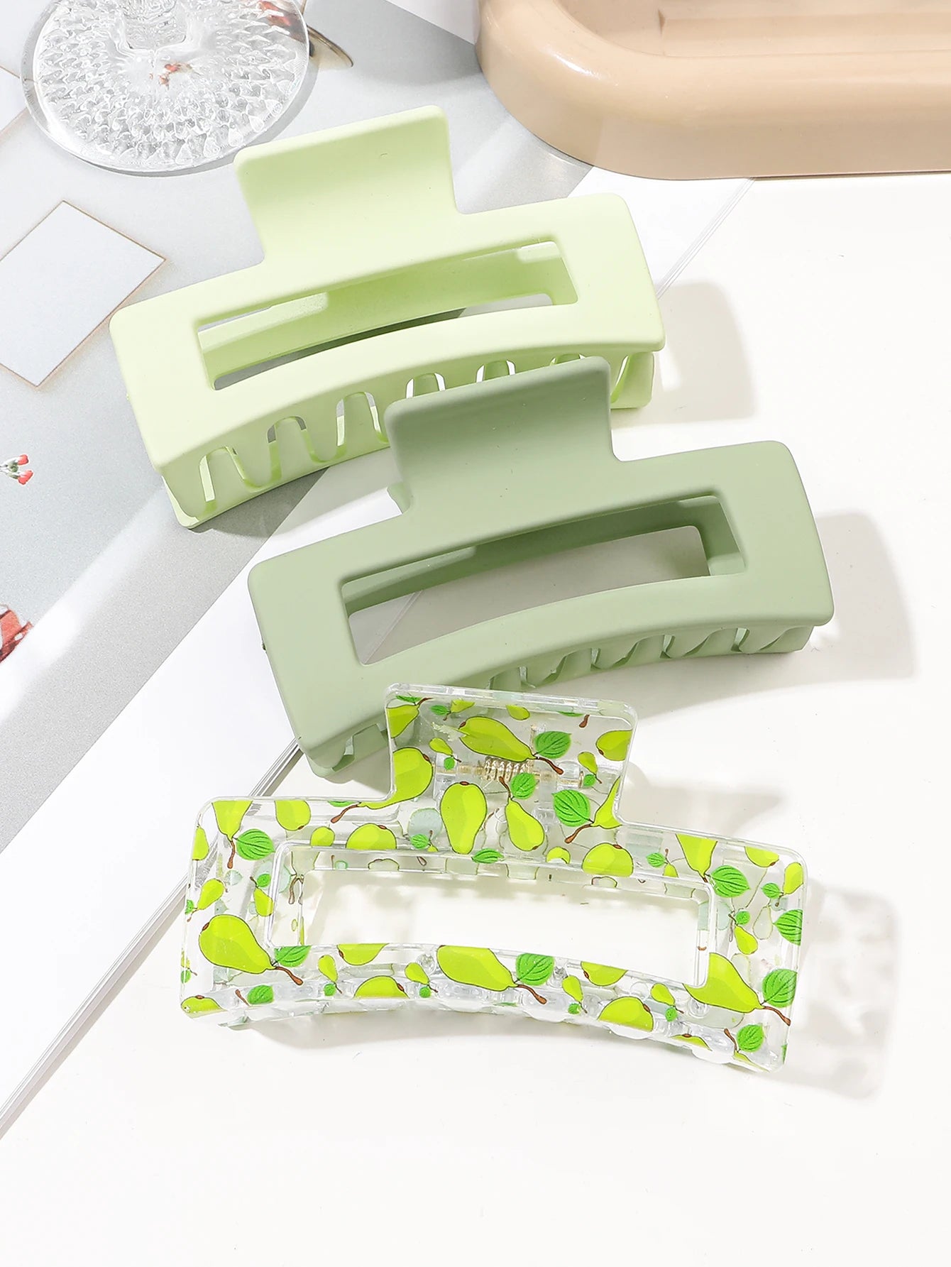 Pink Medium Sized Hair Claw Clips Strong Hold For All - Smarsty