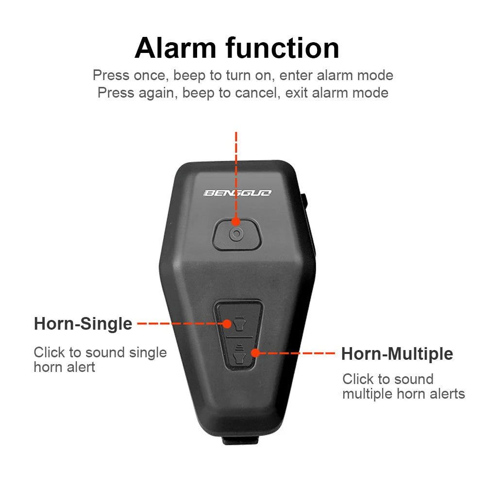 Motorcycle Electric Horn USB Rechargeable Bike Warning Safety Bell Waterproof Electronic Bicycle Horn for Mountain Road Bike