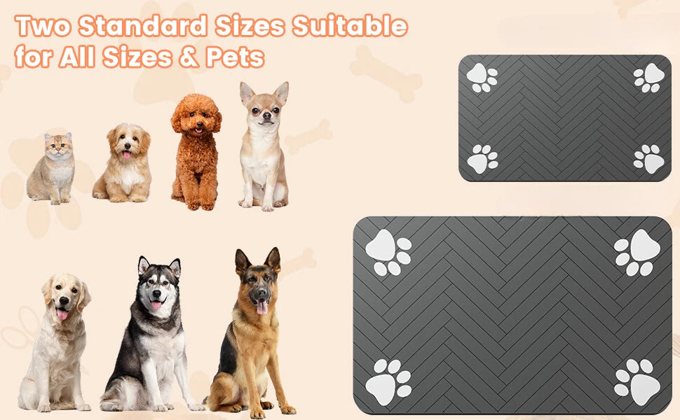 Absorbent Pet Feeding Mat with Waterproof Backing - Smarsty