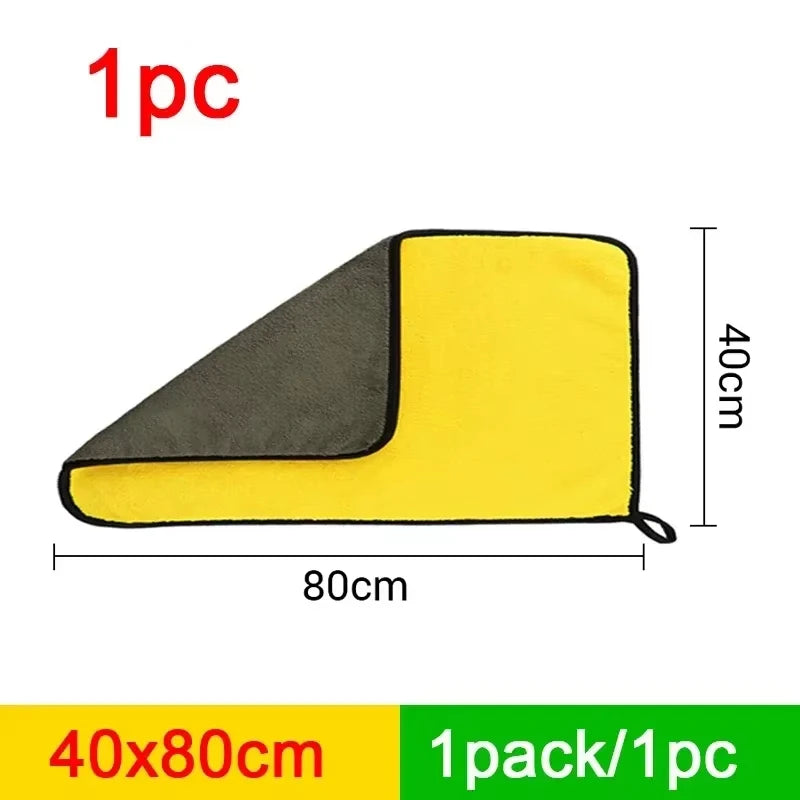 Premium Car Microfiber Towels Double Layer Drying Cloths - Smarsty