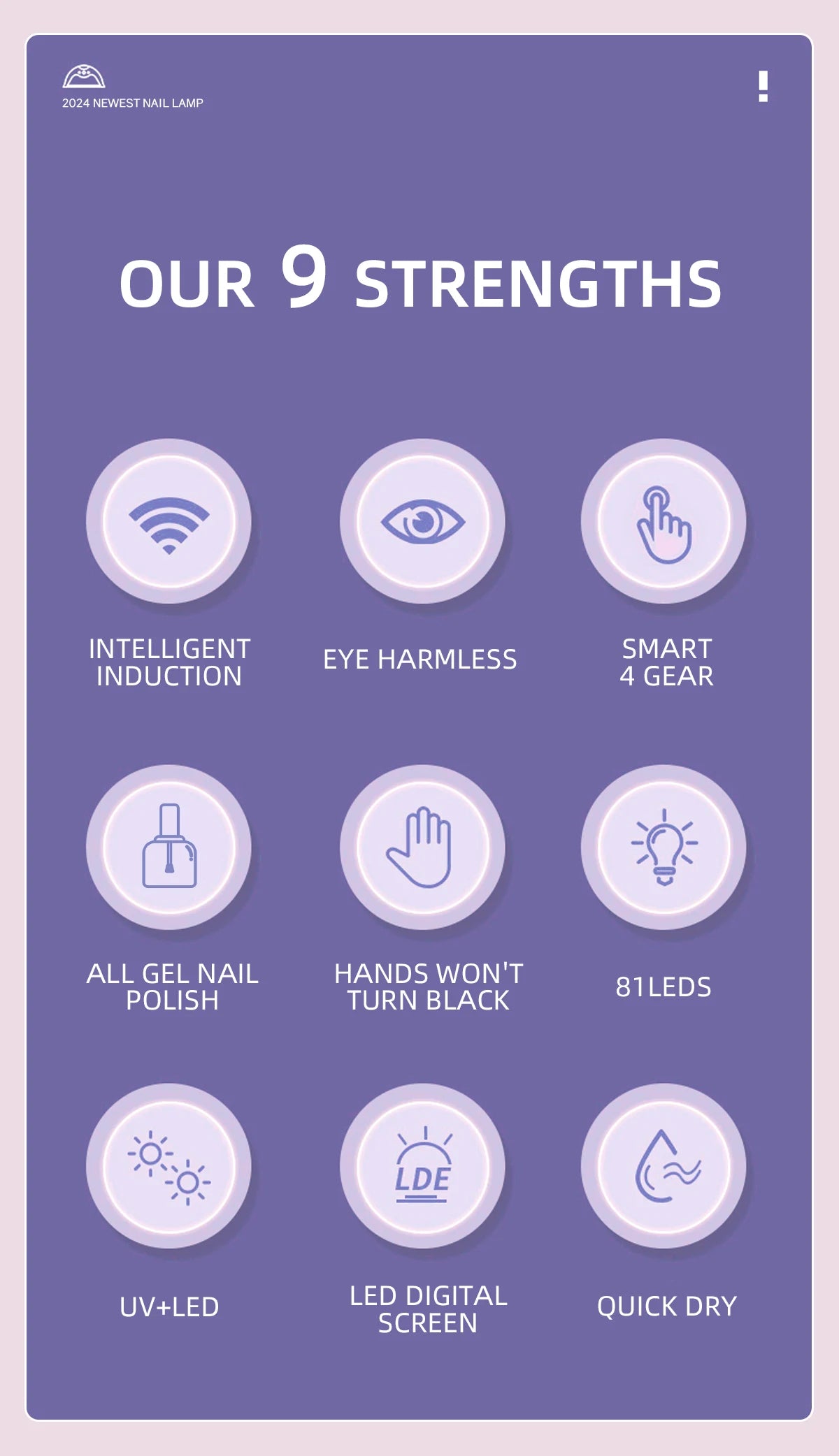 Powerful 380W UV LED Nail Lamp for Quick Curing - Smarsty