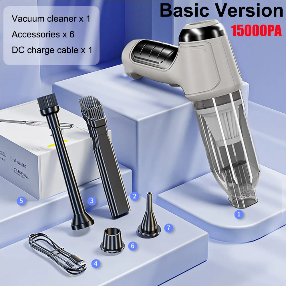 Wireless Handheld Car Vacuum Strong 95000PA Suction - Smarsty