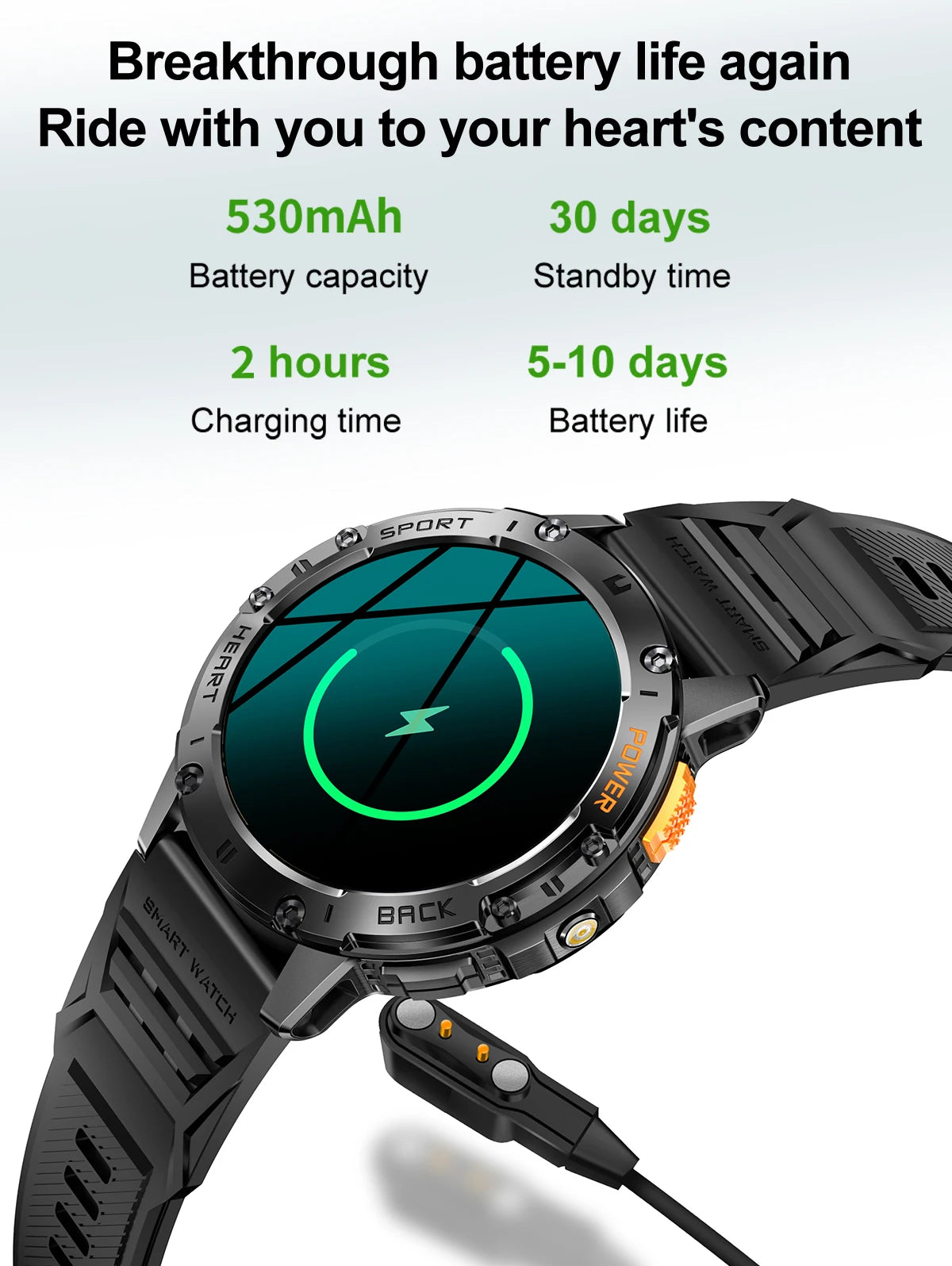 AMOLED Waterproof Smart Watch for Fitness Tracking - Smarsty