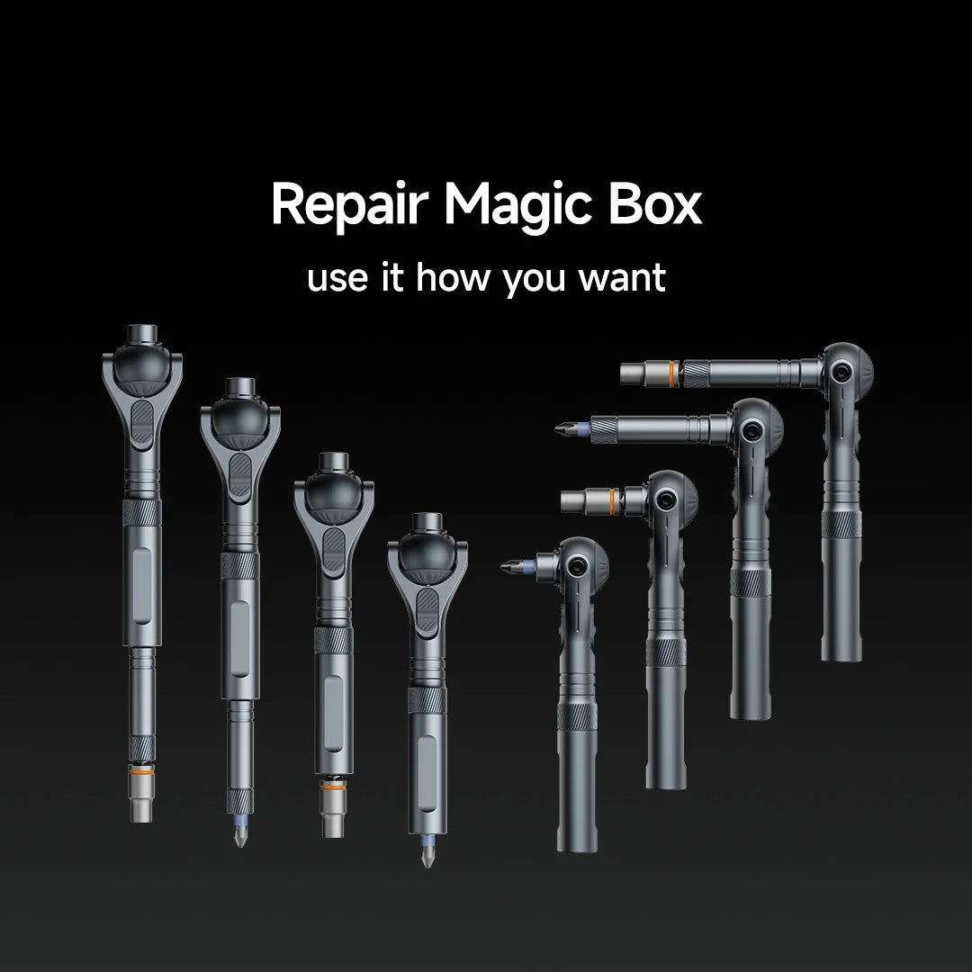 VMAN 40-in-1 Multi-Function Ratchet Screwdriver Kit with Magnetic Bits – Mini Repair Tool Set for PC, iPhone & Home Use