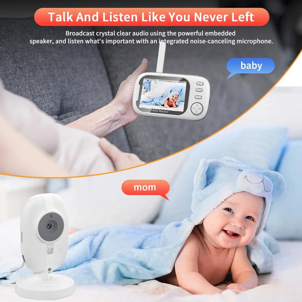 Cdycam New 3.5 inch Wireless Video Baby Monitor Night Vision Temperature Monitoring 2 Way Audio Talk Baby Nanny Security Camera by Smarsty