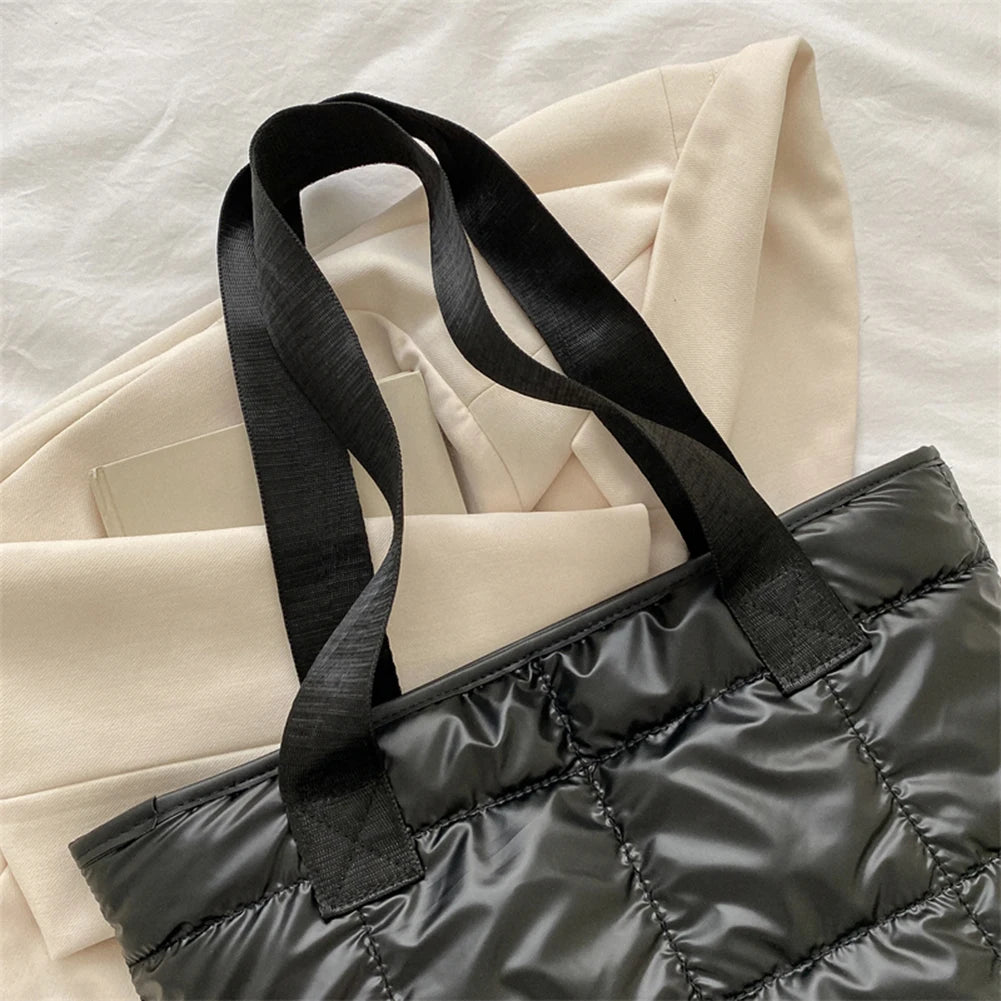 Women Tote Bag Large Capacity Cotton Padded Quilted Travel - Smarsty