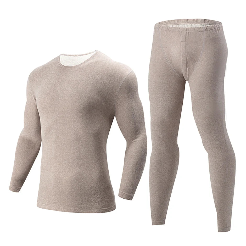 2/4 Pcs Men's Solid Color Simple Autumn And Winter Thermal Underwear Comfortable And Casual Bottoming Underwear Teenagers Pajama - Smarsty
