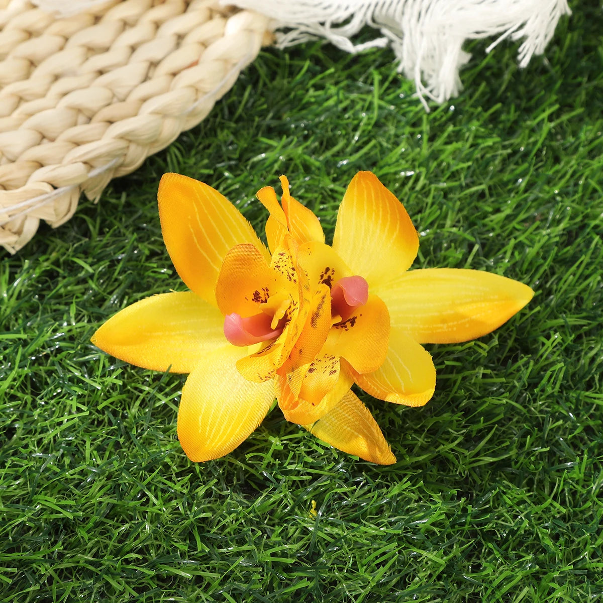Bohemian Orchid Flower Hair Clips for Weddings - Smarsty