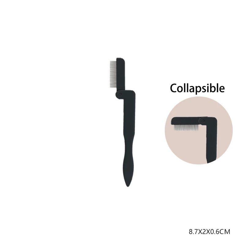 Black Foldable Eyelash Brush Comb for Perfectly Separated Lashes - Smarsty