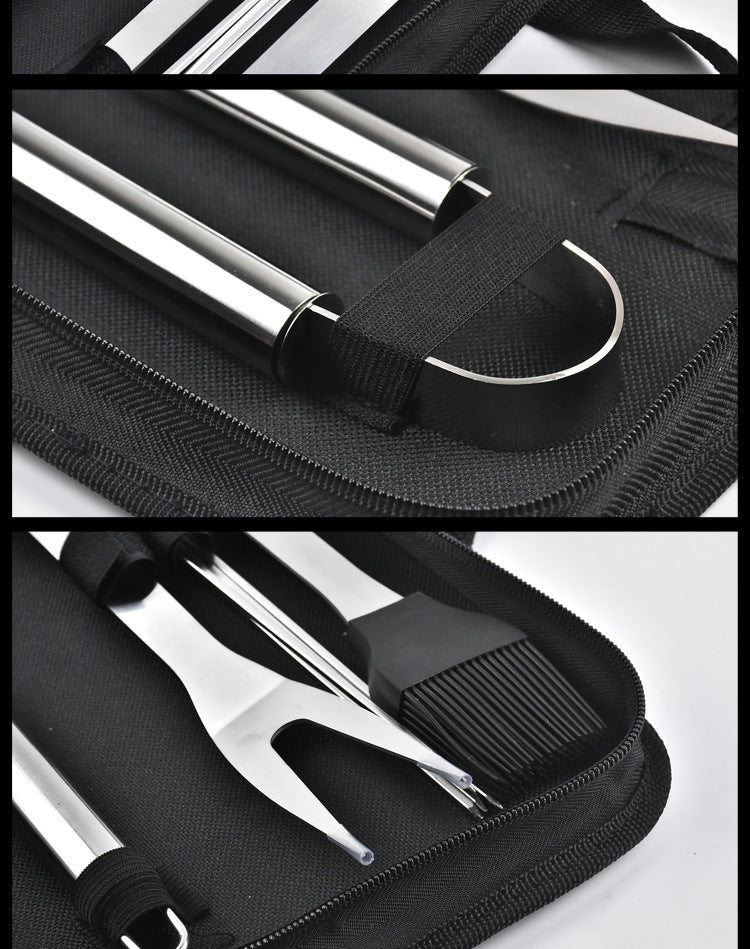Stainless Steel BBQ Tool Set With Portable Storage Bag - Smarsty