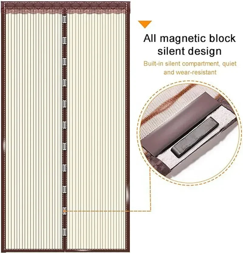 Heavy Duty Magnetic Screen Door Mesh Curtain for Bug Protection - Smarsty
