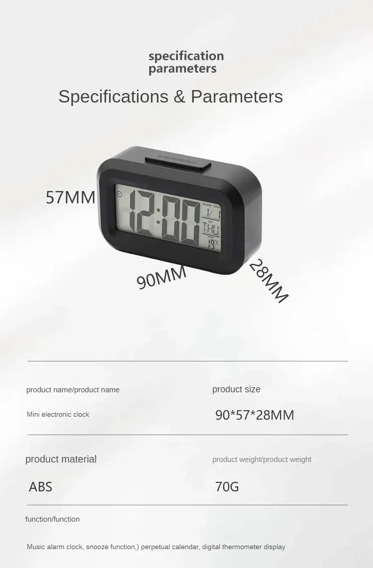 LED Digital Alarm Clock with Calendar Function for Desk - Smarsty