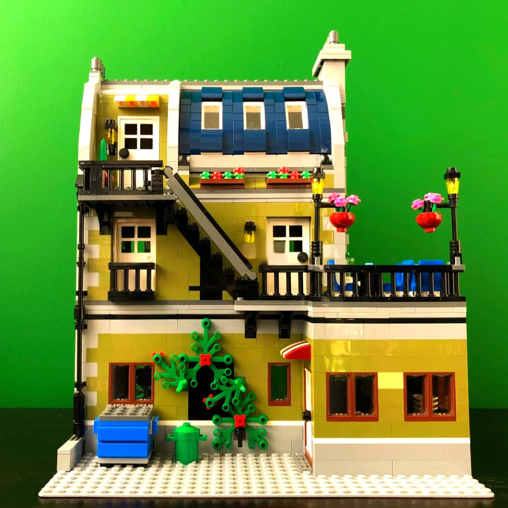 Creative IDEAS famous street view Bank Grand hall MOC Set compatible 10224 building blocks with figuer Toys gifis Christmas