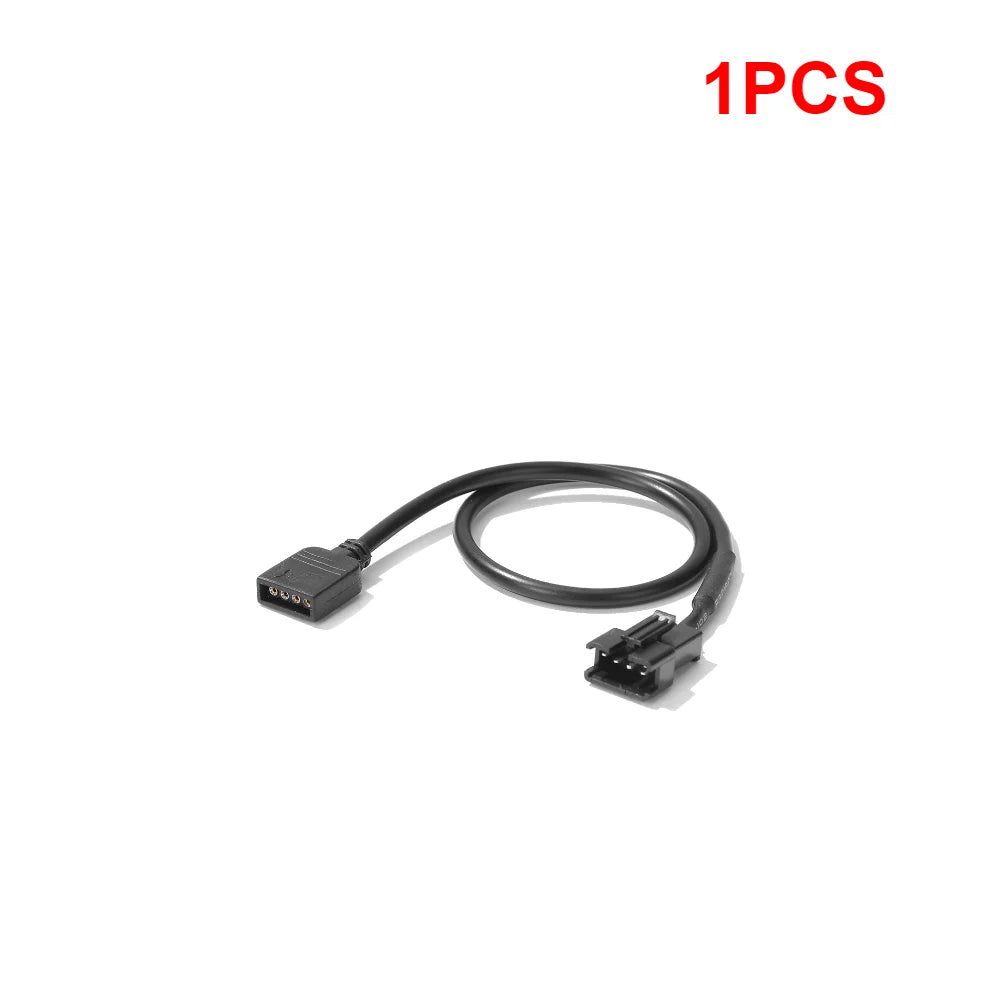1/2PCS 5V 3 Pin / 12V 4 Pin 30cm Motherboard RGB Adapter Conversion Cable for PC Computer LED Light Strip SM Wire Line