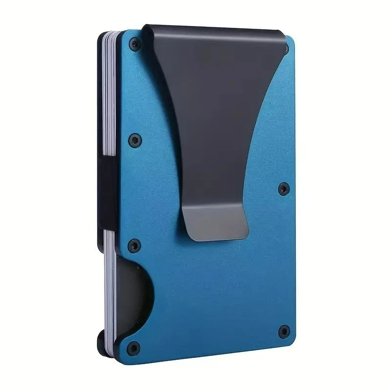Slim Wallet For Men - Front Pocket RFID Blocking Minimalist Wallet For Men - Metal Wallet With Money Clip For Men - Smarsty