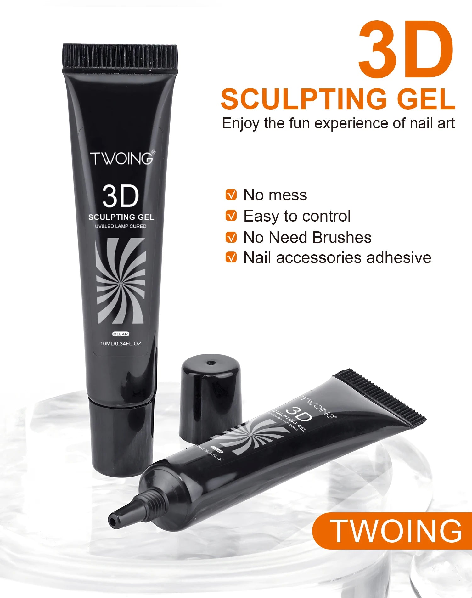 3D Nail Art Gel 10ml for Intricate DIY Designs - Smarsty