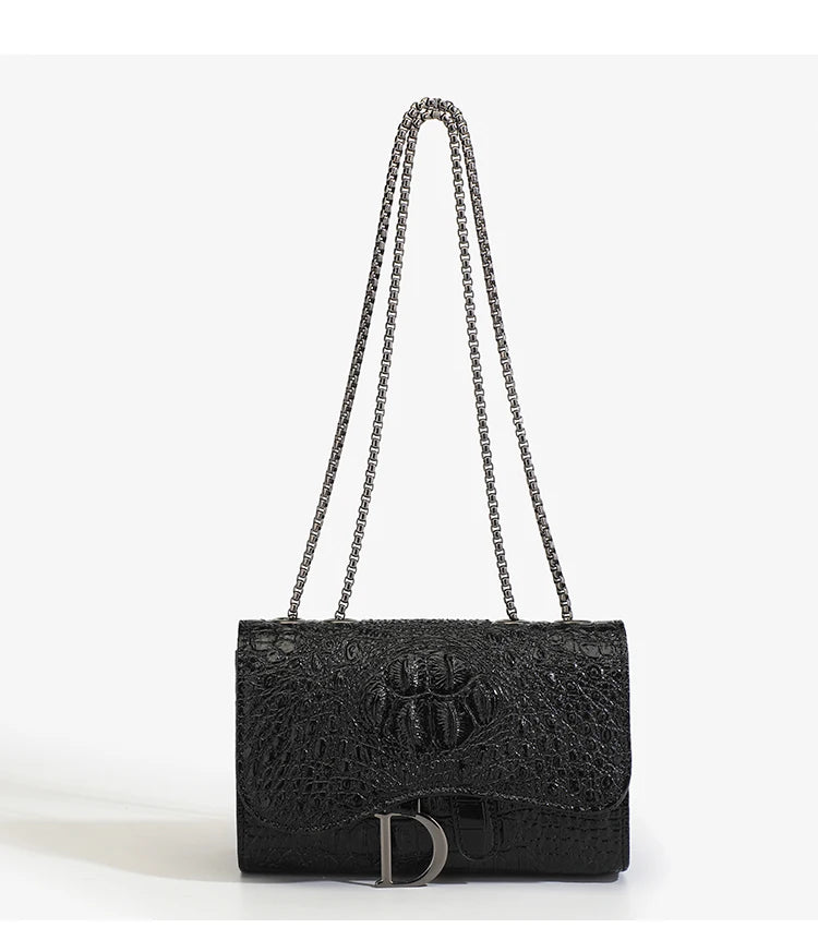 Luxurious Women's Sequined Crossbody Handbag With Chains - Smarsty