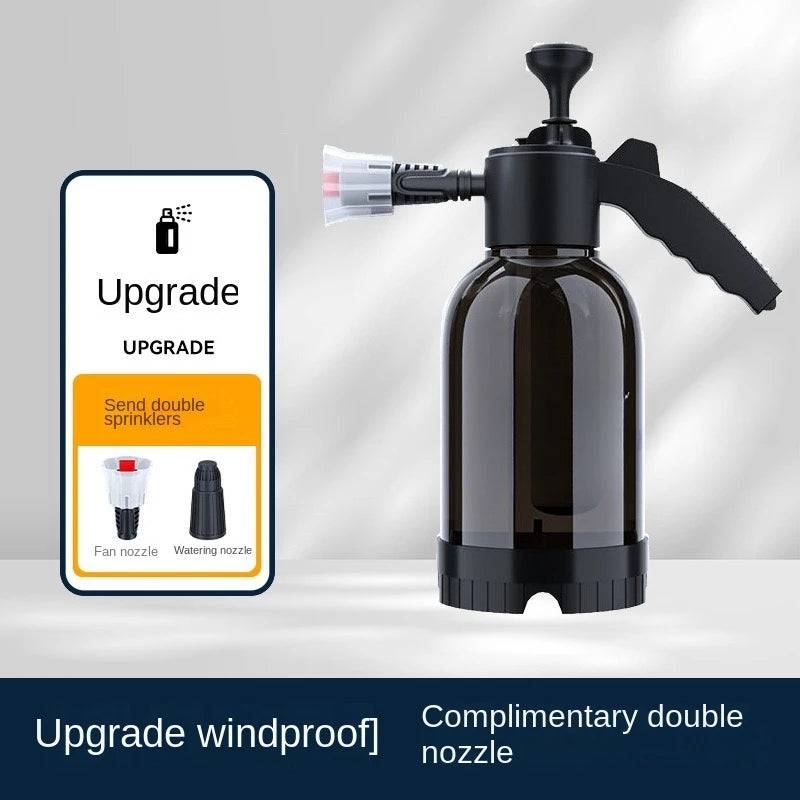 2L Hand Pump Foam Sprayer with 3 Types of Nozzle Hand Pneumatic Foam Cannon Snow Foam Car Wash Spray Bottle Car Window Cleaning - Smarsty