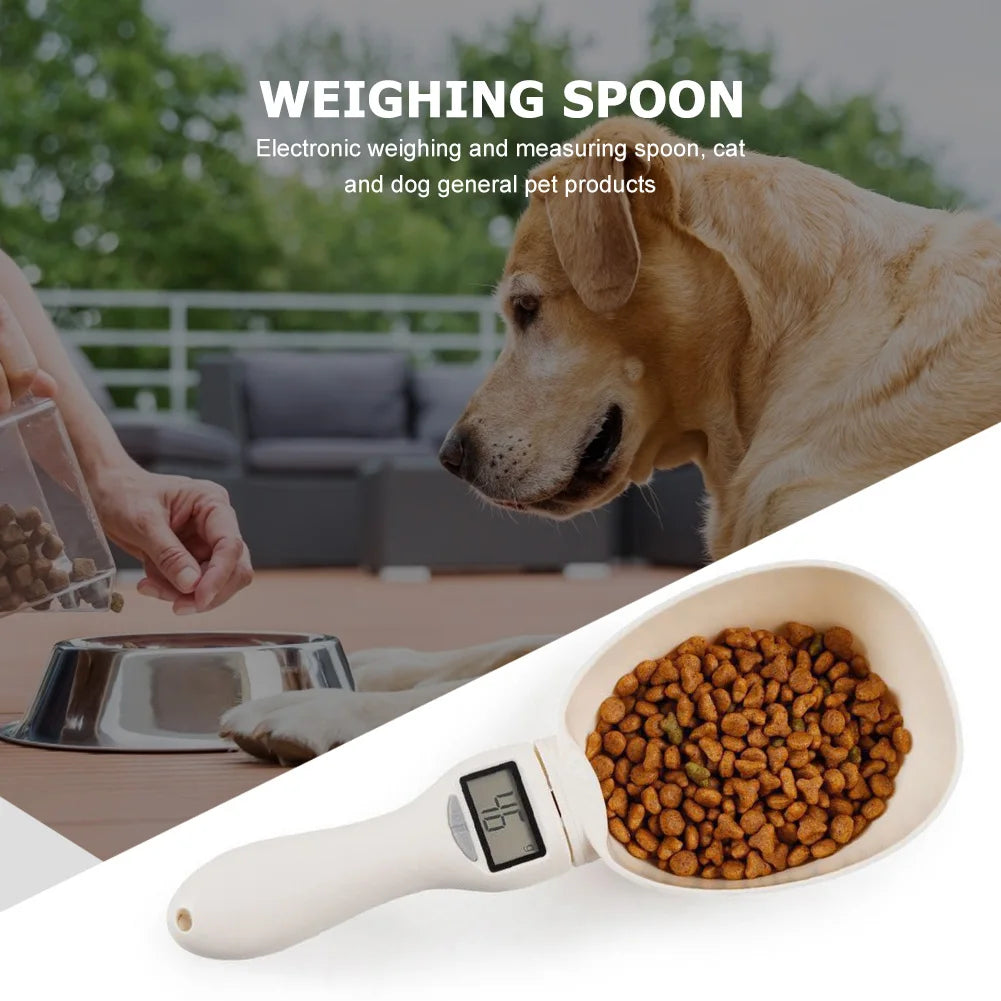 Pet Food Scale LCD Electronic Precision Weighing Tool Dog Cat Feeding Food Measuring Spoon Digital Display Kitchen Scale by Smarsty